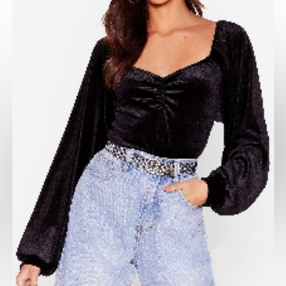 Velvet body suit